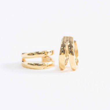 Split Huggie Hoop Earrings | Gold