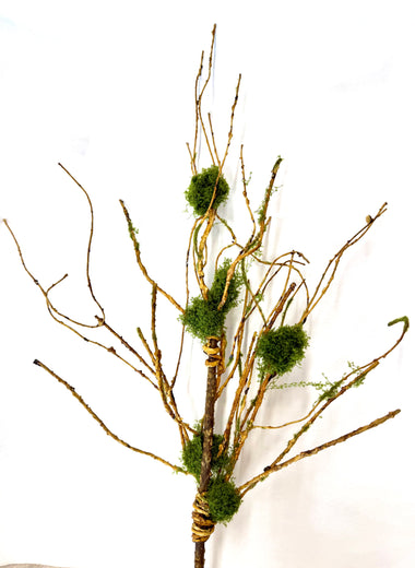 32" Twig Spray with Moss