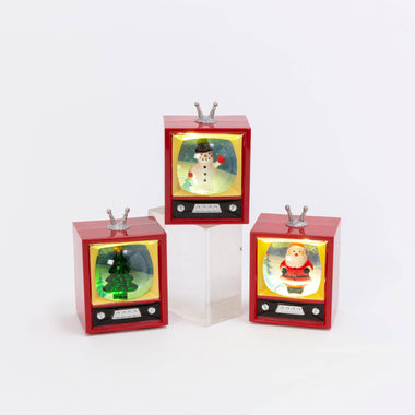 Lighted Glitter Water Globe Television