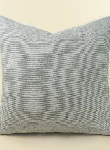 24x24 Lina Linen Pillow - Navy Stripe
