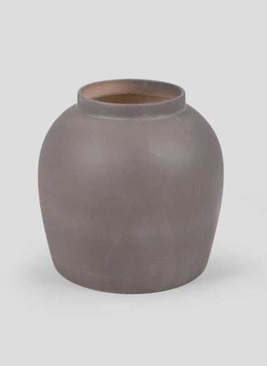 10.5" Large Matte Slate Gray Vase
