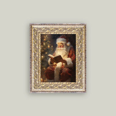 5x7 Classic Santa Vintage Framed Art