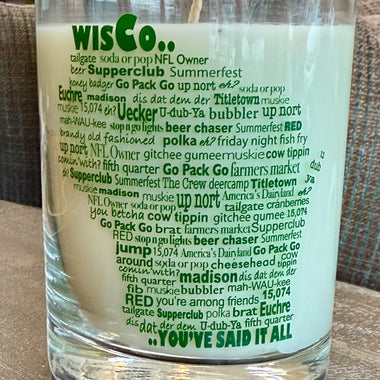 Wisconsin Old Fashioned Candle in Reusable Rocks Glass