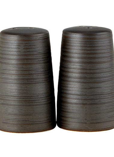 Stoneware Salt & Pepper Shakers S/2