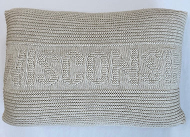 12x18 Wisconsin Hemp Knit Pillow