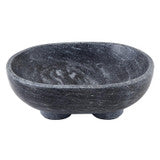 Charcoal Footed Marble Bowl