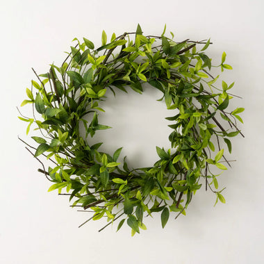 22.5" Ruscus & Twig Wreath