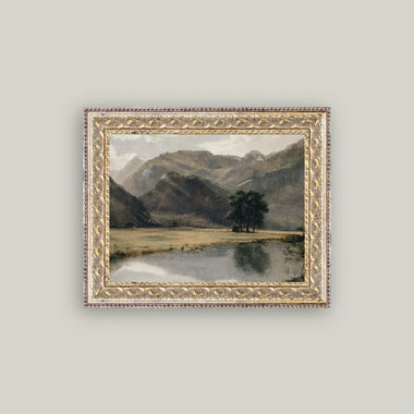 10x8 River Mountainscape Art in Frame