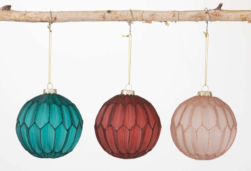 Elegant Ball Ornament- Three Colors