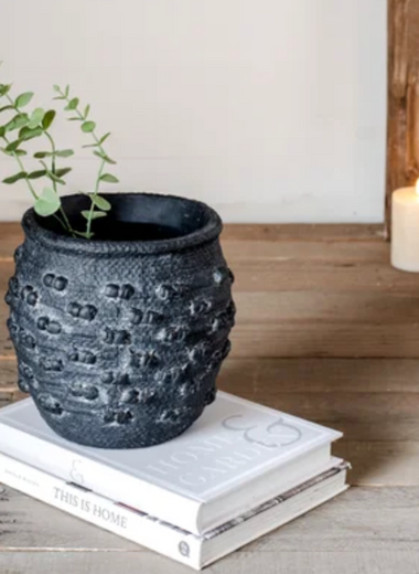 8.3" Black Knot Vase