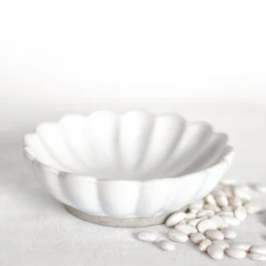 5" Scalloped Ceramic Bowl