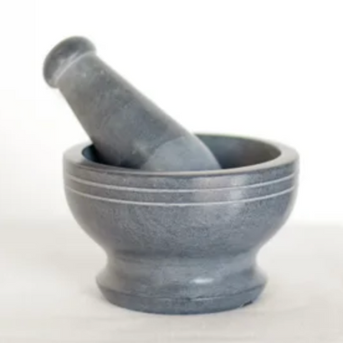 Grey Soapstone Mortar & Pestle