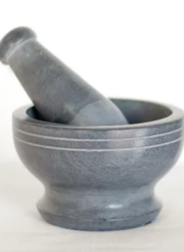 Grey Soapstone Mortar & Pestle