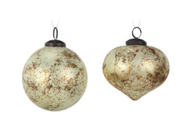 Cream & Gold Ornament
