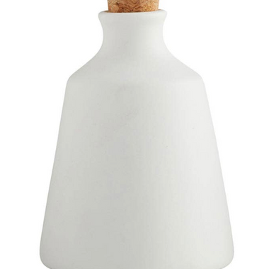 White Ceramic Cork Vase - Medium