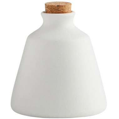 White Ceramic Cork Vase - Small