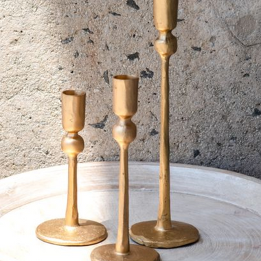 Gold Iron Ball Candle Holder