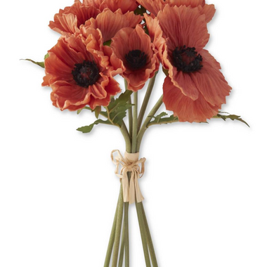 12.5" Orange Real Touch Poppy Bundle