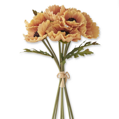 12.5" Light Orange Real Touch Poppy Bundle