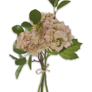12" Light Pink Real Touch Hydrangea Bundle