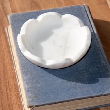 Scalloped Marble Bowl