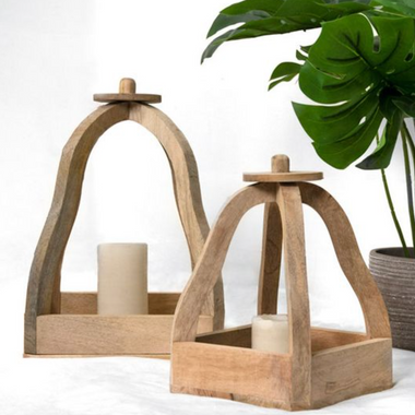 Mango Wood Display Lanterns