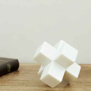 White Marble Puzzle Cube