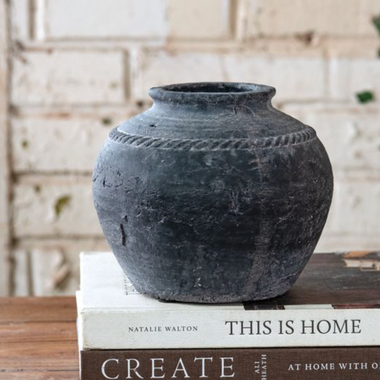 Charcoal Stripe Vase