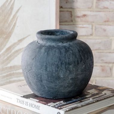 Black Round Vase