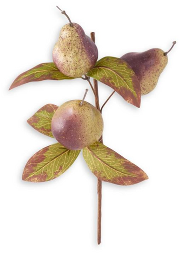 13" Burgundy & Green Pear Pick