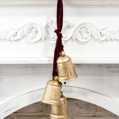 Set of 3 Burnt Gold Bells