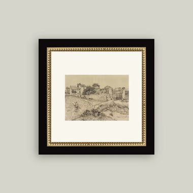 15x15 Tuscan Village Art in Frame