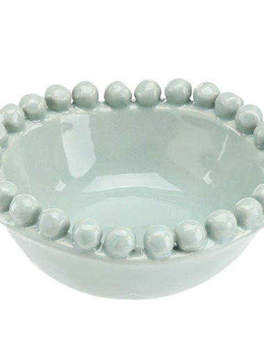 5" Ceramic Beaded Bowl - Coastal Blue