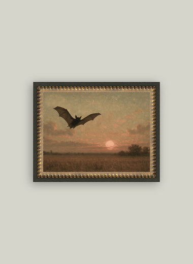 8x10 Bat at Dusk Framed Art