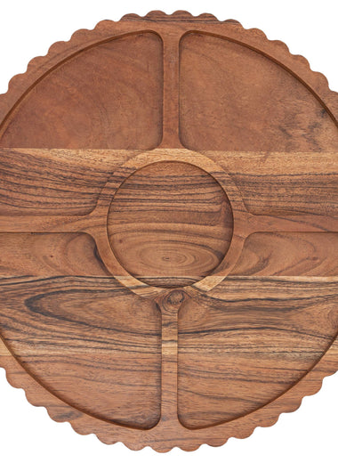 Sectional Server With Scalloped Edges