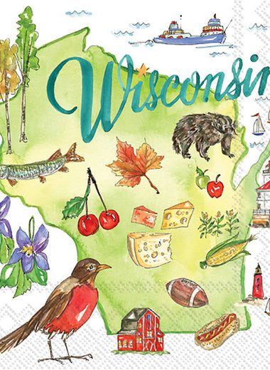 Wisconsin Cocktail Napkins
