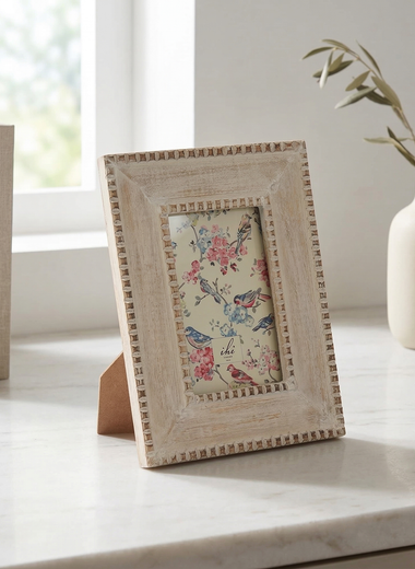 4x6 Beaded Grey Frame