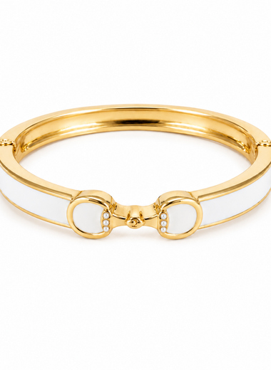 Derby Horse Bit Hinge Cuff Bracelet