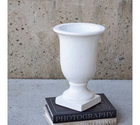 White Pedestal Vase