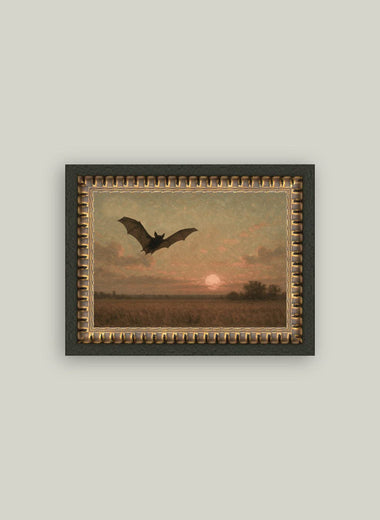 5x7 Bat at Dusk Framed Art