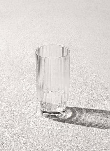 Malibu Ribbed Highball Glass - Clear 13.5oz