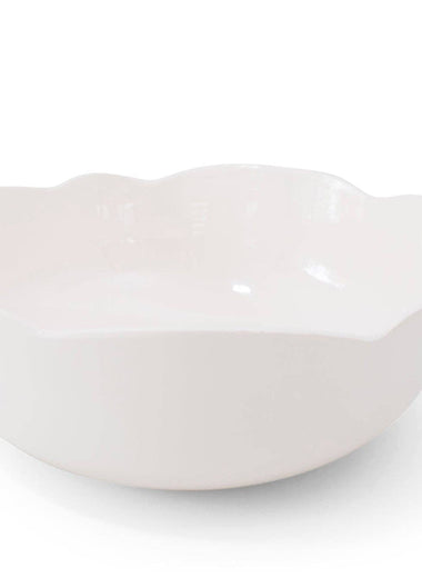 Scalloped Serving Bowl - White