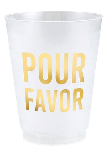 Gold Foil Reusable Frost Cup - Pour Favor S/6