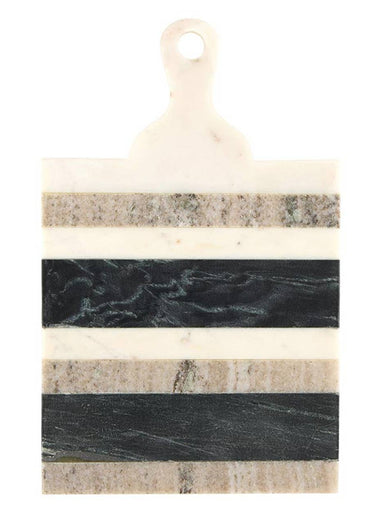 Stripe Marble Board with Handle