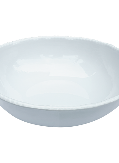 Beaded Serving Bowl - White