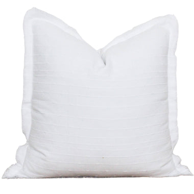 20x20 Dotted Fringe Pillow - White