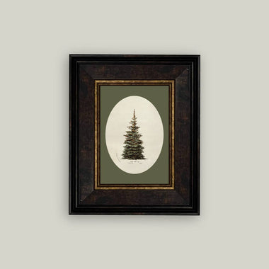 7x9 Oval Matte Tree Framed Art