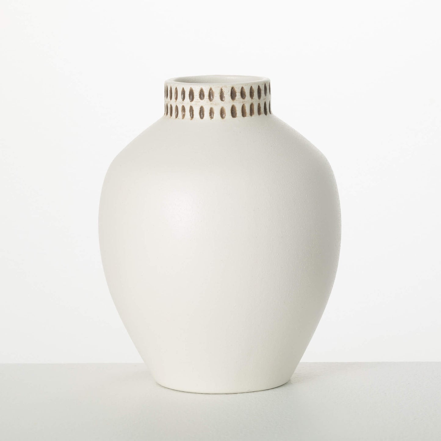 Etched Ivory Urn Vase