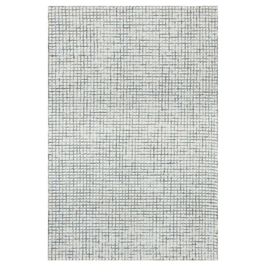8x10 Criss Cross Silver & Ivory Rug