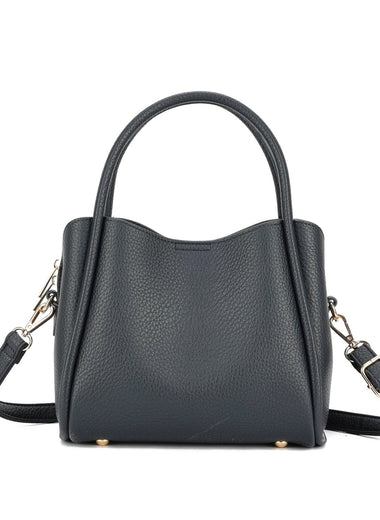 Clara 3 Compartment Satchel/Crossbody Bag - Navy